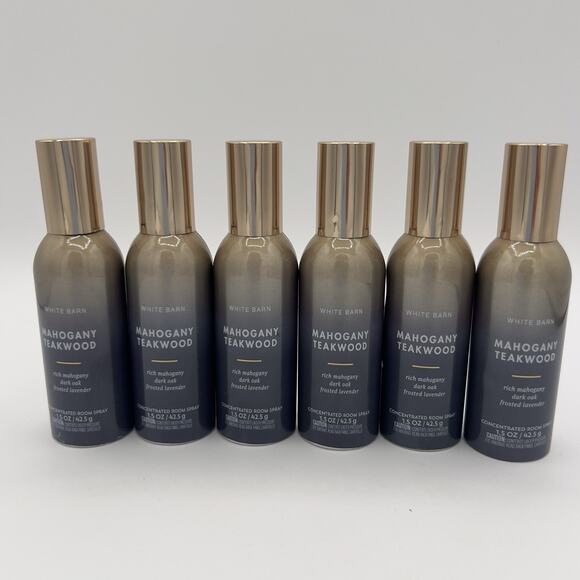 Bath & Body Works White Barn Mahogany Teakwood Fragrance Room Spray Lot of 6 - Picture 1 of 4